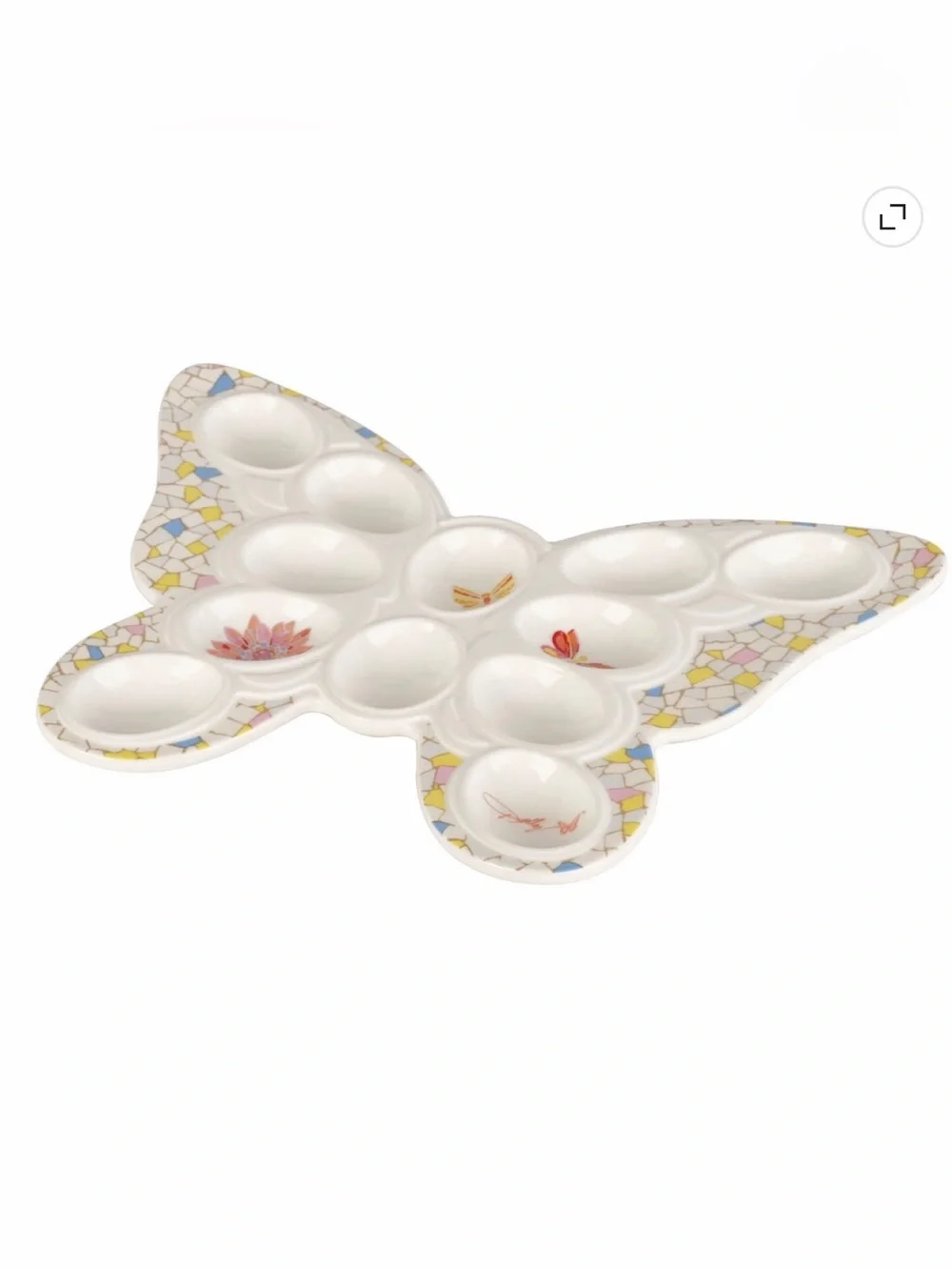 NWT DOLLY PARTON Butterfly and floral Deviled Egg Tray